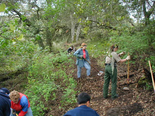 Pat and Michelle duffing above culvert (1)