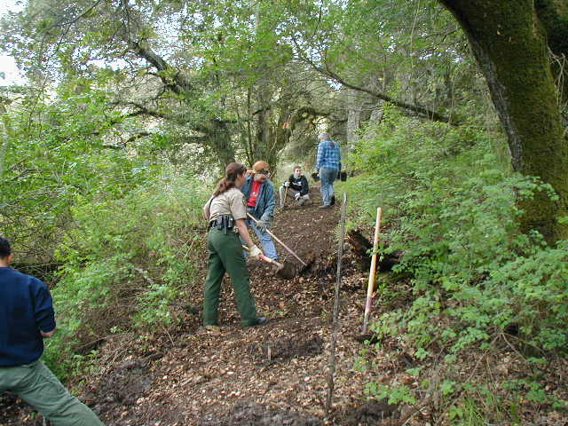 Pat and Michelle duffing above culvert (2)