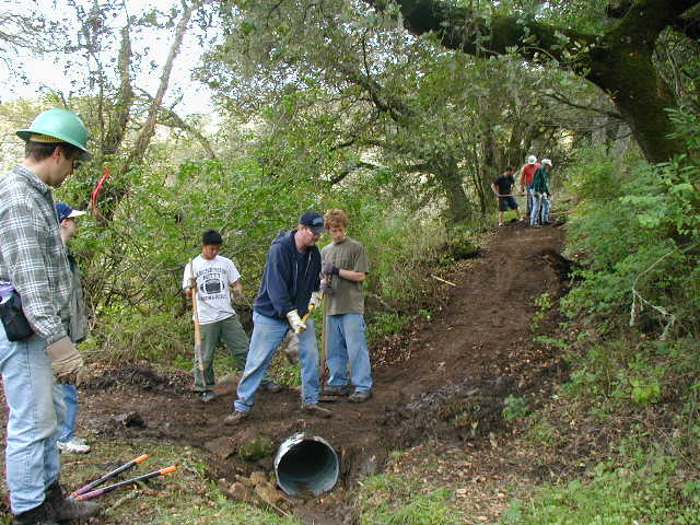 Randy filling around culvert