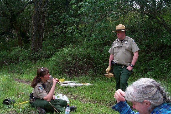 Sue, Rangers Michelle and Curt - lunchtime